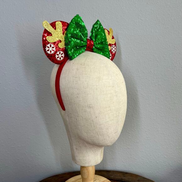🎄 Reindeer Games Minnie Ears | Disney-Inspired Christmas Mouse Ears Headband - Picture 5 of 5